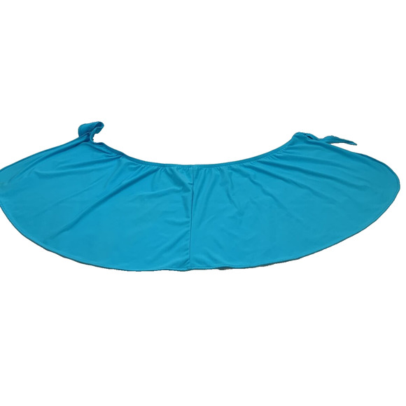 Sea‎ Waves Cover Wrap Skirt Womens Medium Turquoise Blue Swim Coverup Bottoms - Picture 3 of 10